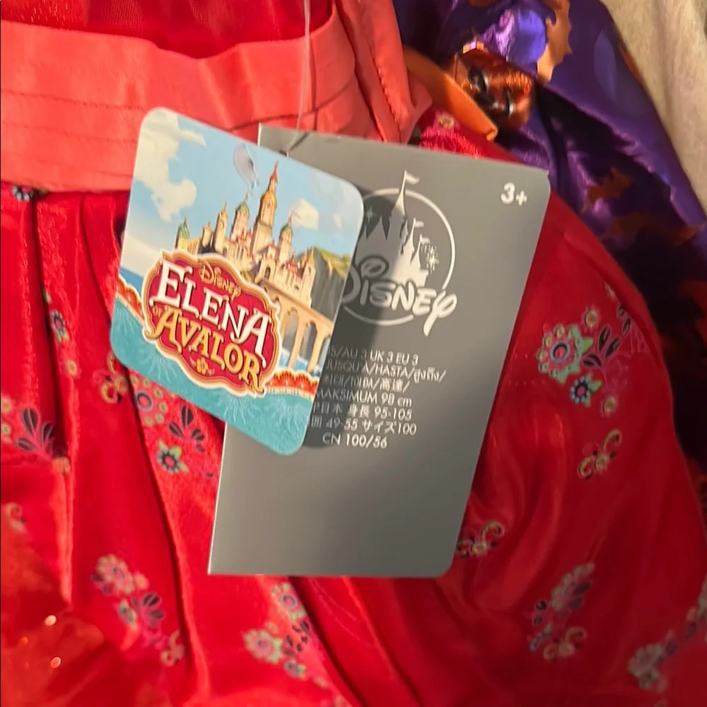 Disney Elena Avalor Red Floral Princess dress girls Kids Costume - Picture 2 of 4